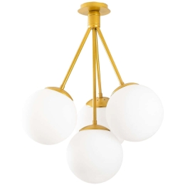 Φωτιστικό Οροφής - Πλαφονιέρα Mudoni 892OPV1808 Φ57x66cm 4xE27 40W Gold-White Opviq