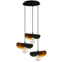 Φωτιστικό Οροφής Sivani 527ABY1822 Φ45x106cm 3xE27 40W Black-Gold Opviq