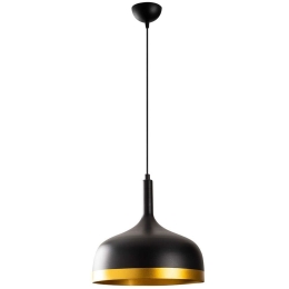 Φωτιστικό Οροφής Sivani 527ABY1828 Φ30x128cm 1xE27 40W Black-Gold Opviq