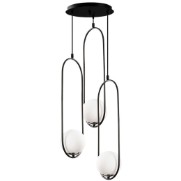 Φωτιστικό Οροφής Mudoni 536NTD1131 Φ44x146cm 3xE27 40W Multi-Black Opviq