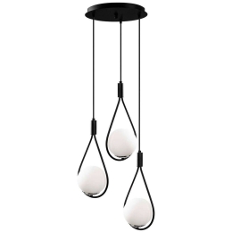 Φωτιστικό Οροφής Mudoni 536NTD1134 Φ46x136cm 3xE27 40W Multi-Black Opviq
