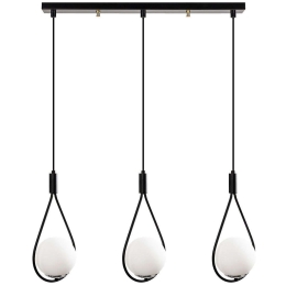 Φωτιστικό Οροφής - Ράγα 536NTD1135 70x15x146cm 3xE27 40W Multi-Black Opviq