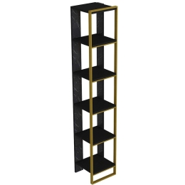 Ραφιέρα Δαπέδου Polka 875ZNA3652 32,2x31,3x178,5cm Marble Effect Black-Gold