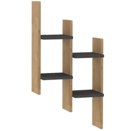 Ραφιέρα Τοίχου Su 835PUQ1653 49,4x14,5x85cm Oak-Anthracite