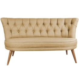 Καναπές Διθέσιος Richland Loveseat 558ZEN1212 140x71x80cm Milky Brown