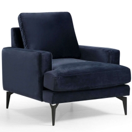 Πολυθρόνα Papira 560ARE1703 80x90x88cm Navy Blue-Black