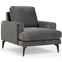 Πολυθρόνα Papira 560ARE1704 80x90x88cm Anthracite-Black