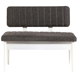 Παγκάκι Vina 869VEL5151 110x40x85cm Anthracite-White