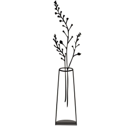 Διακοσμητικό Επιτραπέζιο Flowerpot 565TNL1161 12x50cm Black Aberto Design Μέταλλο