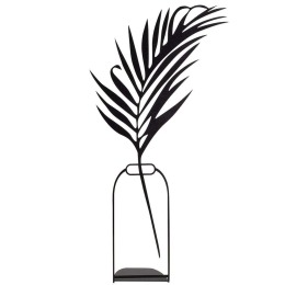 Διακοσμητικό Επιτραπέζιο Flowerpot 565TNL1163 20x37cm Black Aberto Design Μέταλλο