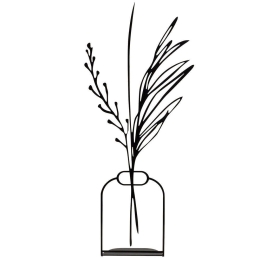 Διακοσμητικό Επιτραπέζιο Flowerpot 565TNL1167 15x44cm Black Aberto Design Μέταλλο
