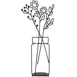Διακοσμητικό Επιτραπέζιο Flowerpot 565TNL1168 24x52cm Black Aberto Design Μέταλλο