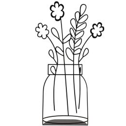 Διακοσμητικό Επιτραπέζιο Flowerpot 565TNL1170 30x53cm Black Aberto Design Μέταλλο