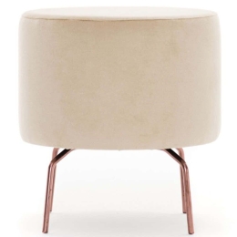 Σκαμπό Octo 825BLC1274 40x40x40cm Cream-Bronze