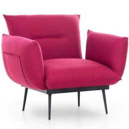 Πολυθρόνα Jax Solo 859FTN1717 90x80x95cm Red