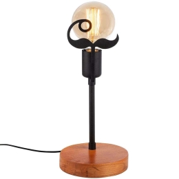 Φωτιστικό Επιτραπέζιο Beami 536NTD3112 15x15x35cm 1xE27 40W Walnut-Black Opviq