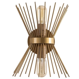 Φωτιστικό Τοίχου - Απλίκα Kirpi 892OPV1848 23x16x33cm 2xE27 40W Gold Opviq
