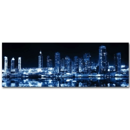 Πίνακας Καμβάς Με Φως Led 254LED4390 90x30cm Multi Wallity Οριζόντιοι Ξύλο, Καμβάς