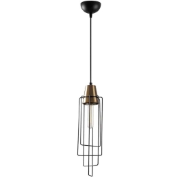 Φωτιστικό Οροφής Wire 584TTM1154 12x12x136cm 1xE27 40W Black-Gold Opviq