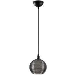 Φωτιστικό Οροφής Muzo 584TTM1177 15x15x110cm 1xE27 40W Black-Fume Opviq