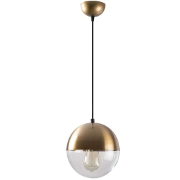 Φωτιστικό Οροφής Bastos 584TTM1178 20x20x117cm 1xE27 40W Gold-Clear Opviq