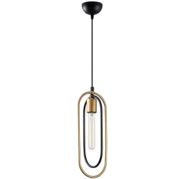 Φωτιστικό Οροφής Cerco 584TTM1192 14x8x132cm 1xE27 40W Black-Gold Opviq