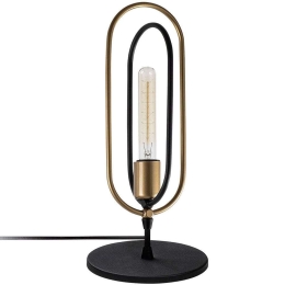 Φωτιστικό Επιτραπέζιο Cerco 584TTM1701 15x15x38cm 1xE27 40W Black-Gold Opviq