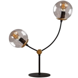 Φωτιστικό Επιτραπέζιο Kromozom 584TTM1719 48x17x59cm 2xE27 40W Black-Gold Opviq