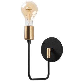 Φωτιστικό Τοίχου - Απλίκα Dolma 584TTM1906 12x23x24cm 1xE27 40W Black-Gold Opviq