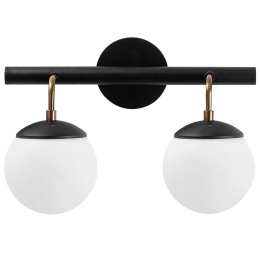 Φωτιστικό Τοίχου - Απλίκα Gondol 584TTM1913 41x20x28cm 2xE27 40W Black-White Opviq