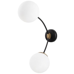 Φωτιστικό Τοίχου - Απλίκα Kromozom 584TTM1914 15x41x51cm 2xE27 40W Black-White Opviq