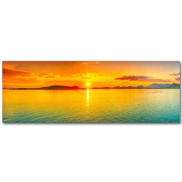 Πίνακας Καμβάς Με Φως Led 254LED4476 90x30cm Multi Wallity Οριζόντιοι Ξύλο, Καμβάς