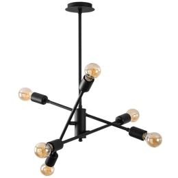 Φωτιστικό Οροφής Ozbest 584TTM1226 55x55x59cm 6xE27 40W Black Opviq
