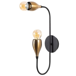 Φωτιστικό Τοίχου - Απλίκα Kadeh 584TTM1925 25x25x50cm 2xE27 40W Black-Bronze Opviq
