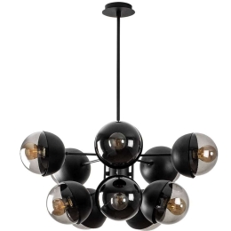 Φωτιστικό Οροφής Karsor 584TTM1287 68x68x75cm 10xE27 40W Black Opviq