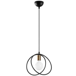 Φωτιστικό Οροφής Circle 584TTM1312 24x24x123cm 1xE27 40W Black-Gold Opviq