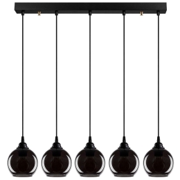 Φωτιστικό Οροφής - Ράγα Smoked 892OPV1872 85x85x114cm 5xE27 40W Black-Fume Opviq