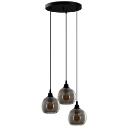 Φωτιστικό Οροφής Smoked 892OPV1877 40x40x114cm 3xE27 40W Black-Fume Opviq