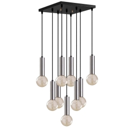 Φωτιστικό Οροφής Tempo 584TTM1326 50x50x136cm 9xE27 40W Silver Opviq