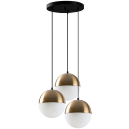 Φωτιστικό Οροφής Bastos 584TTM1354 44x44x111cm 3xE27 40W Gold-White Opviq
