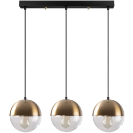 Φωτιστικό Οροφής - Ράγα Bastos 584TTM1356 70x20x111cm 3xE27 40W Black-Gold Opviq