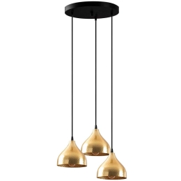 Φωτιστικό Οροφής Tattoo 584TTM1378 42x42x114cm 3xE27 40W Black-Gold Opviq