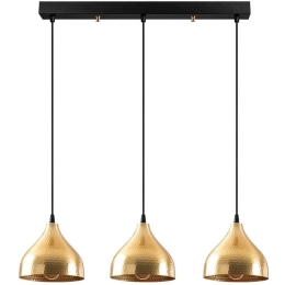 Φωτιστικό Οροφής - Ράγα Tattoo 584TTM1382 68x18x114cm 3xE27 40W Black-Gold Opviq