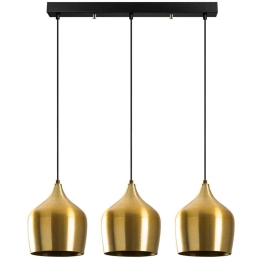 Φωτιστικό Οροφής - Ράγα Dodo 584TTM1399 72x22x124cm 3xE27 40W Black-Gold Opviq