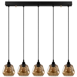 Φωτιστικό Οροφής - Ράγα Gold 892OPV1905 85x15x110cm 5xE27 40W Gold-Black Opviq