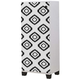 Παπουτσοθήκη Filinta Fas 869VEL6509 50x38x127cm White-Black Πλαστικό,Μοριοσανίδα