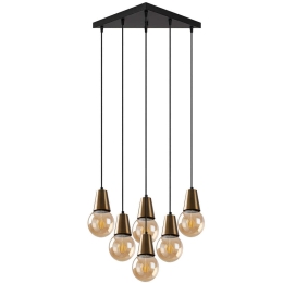 Φωτιστικό Οροφής Fes 584TTM1486 49x42x104cm 6xE27 40W Gold Opviq