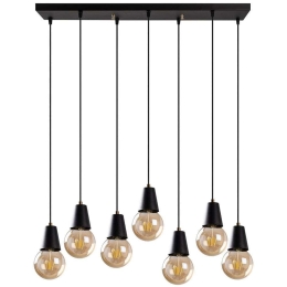 Φωτιστικό Οροφής - Ράγα Fes 584TTM1497 80x24x104cm 7xE27 40W Black Opviq
