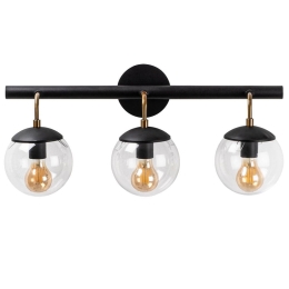 Φωτιστικό Τοίχου - Απλίκα Gondol 584TTM1950 61x28x20cm 3xE27 40W Black-Bronze Opviq