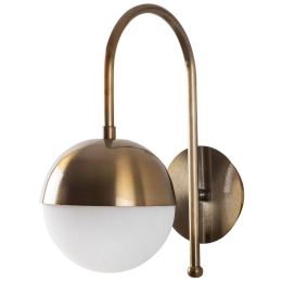 Φωτιστικό Τοίχου - Απλίκα Karsor 584TTM1969 15x25x30cm 1xE27 40W Bronze-White Opviq